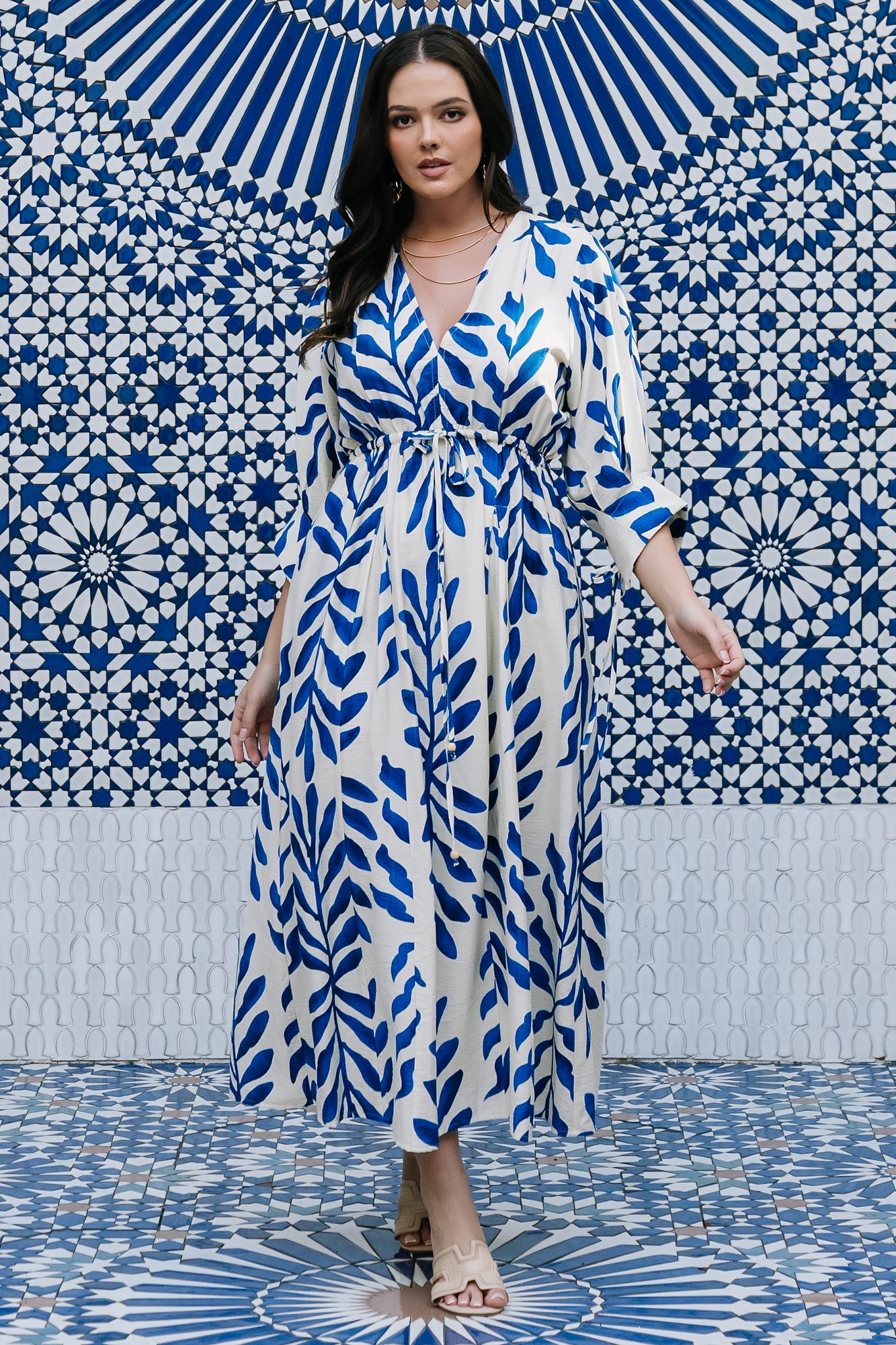 Málaga Midi Dress | Baltic Born Cobalt Print