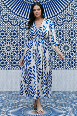 Málaga Midi Dress | Baltic Born Cobalt Print
