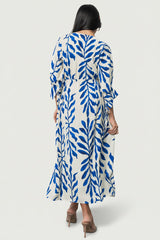 Málaga Midi Dress | Baltic Born Cobalt Print