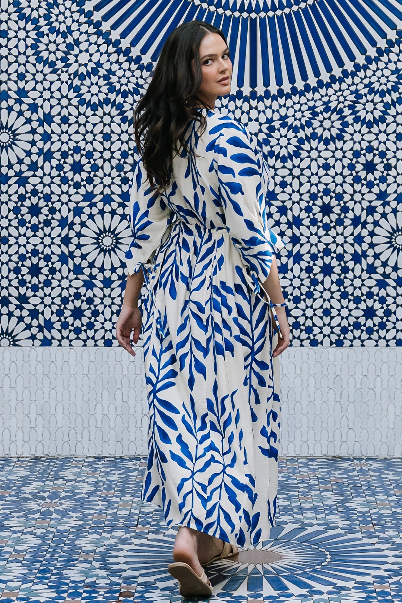 Málaga Midi Dress | Baltic Born Cobalt Print