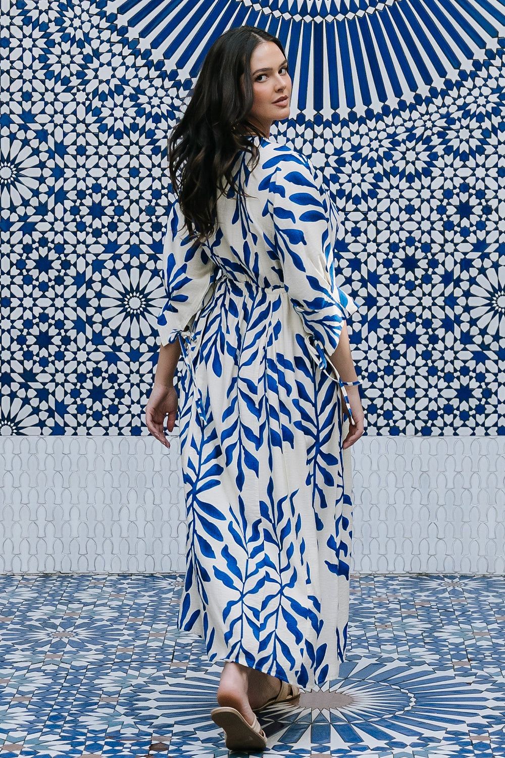 Málaga Midi Dress | Baltic Born Cobalt Print