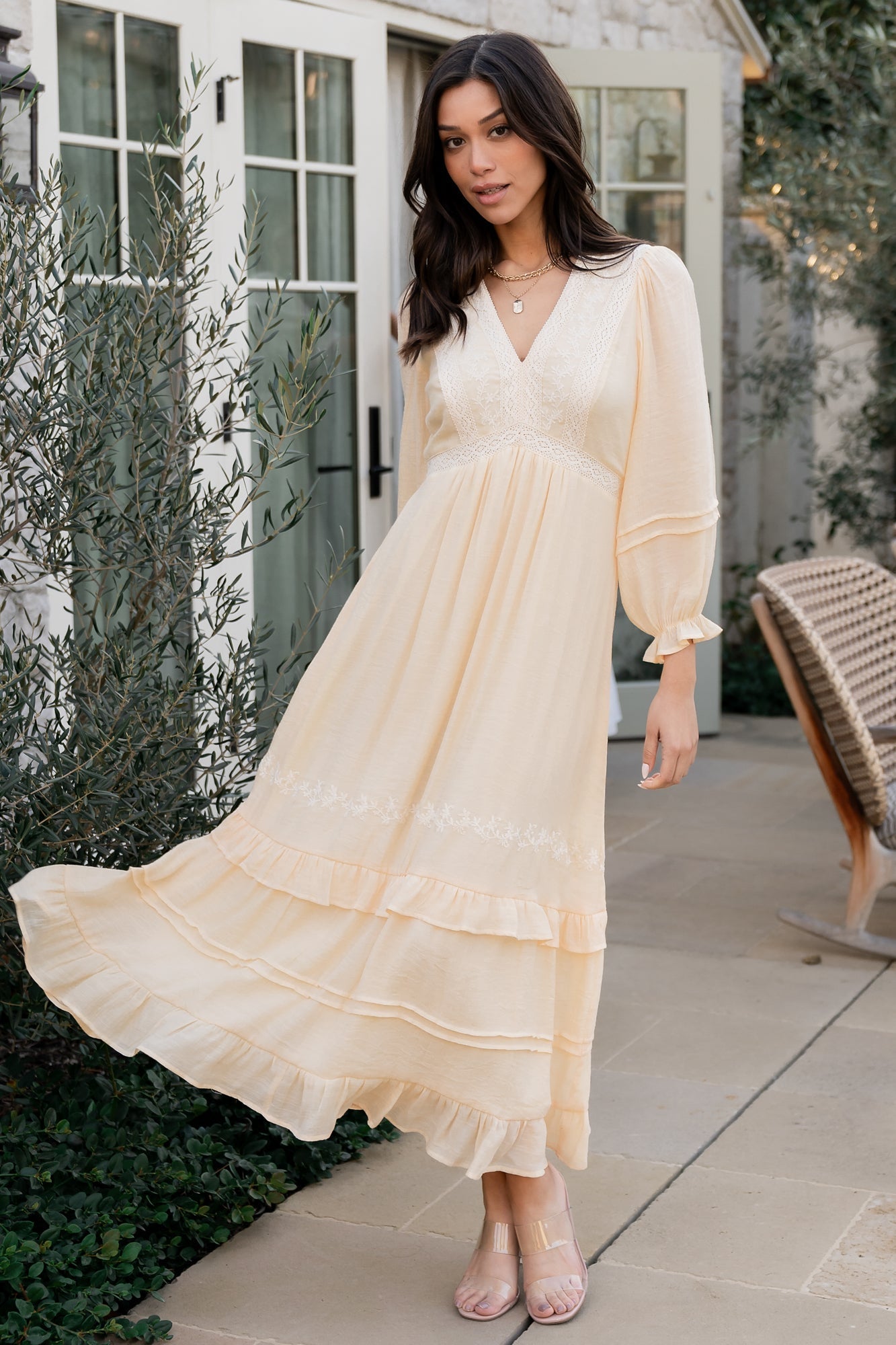 Amberlee Embroidered Dress | Baltic Born Cream