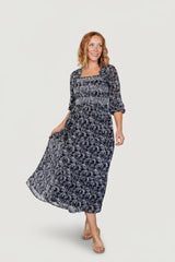 Tulsa Smocked Dress | Baltic Born Black + White
