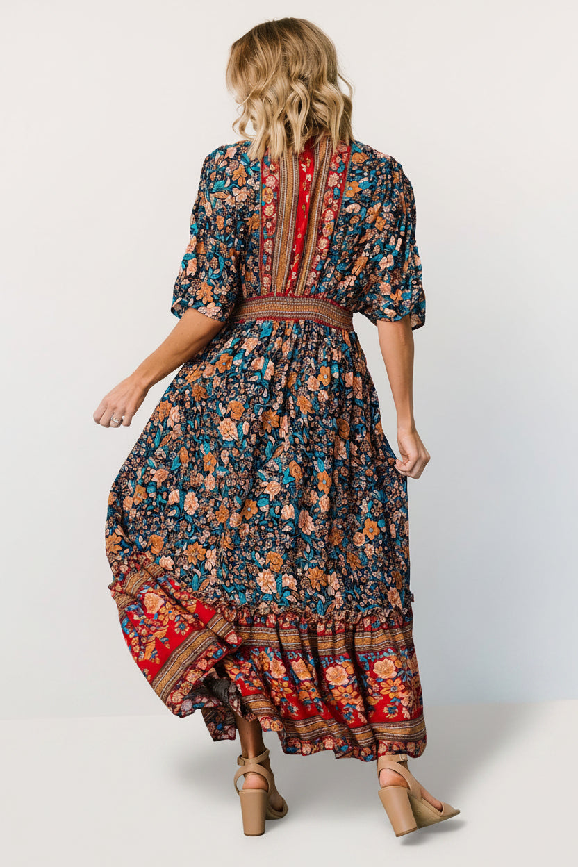 Leeanne Midi Dress | Baltic Born Navy Multi Floral