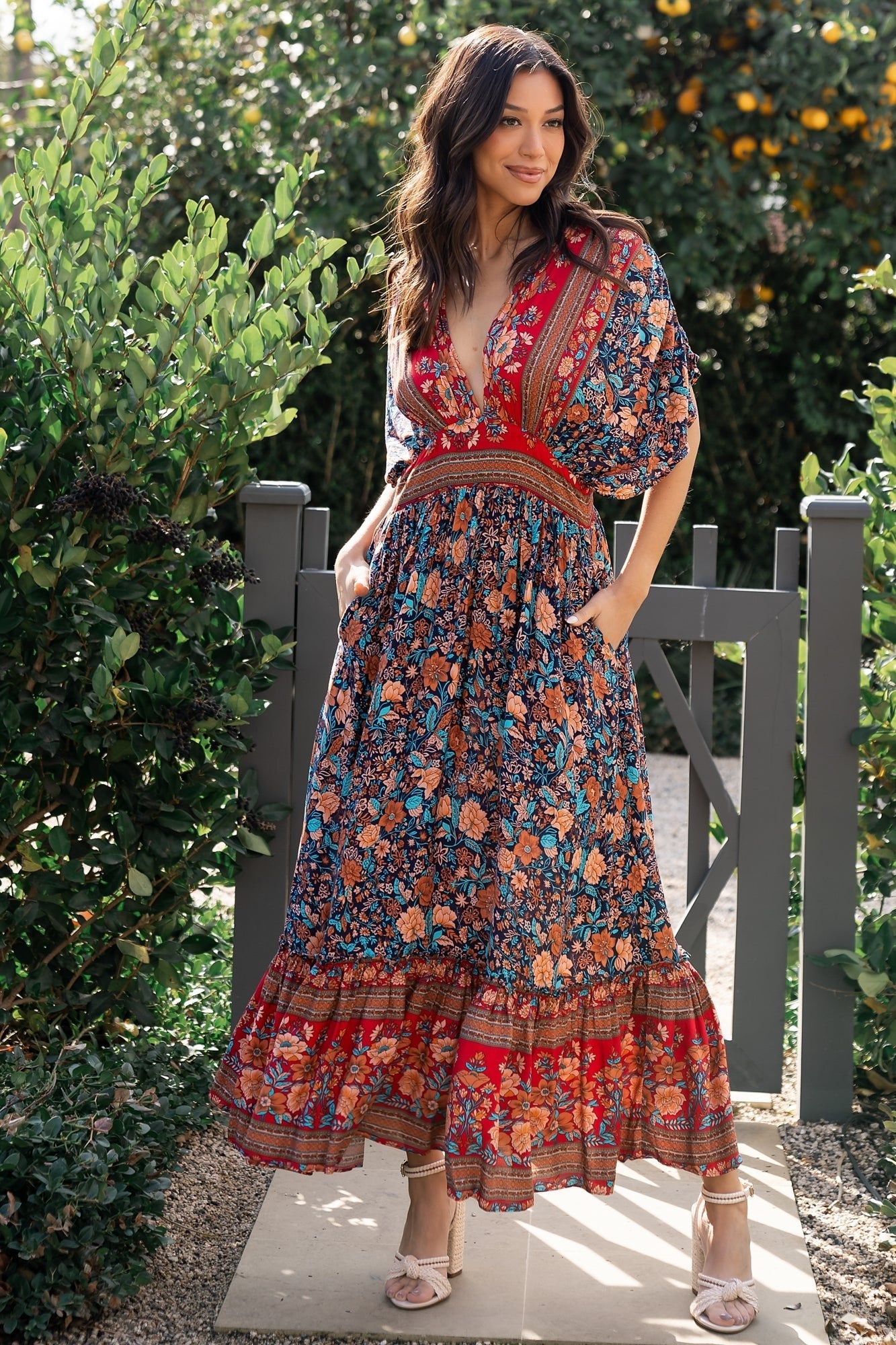 Leeanne Midi Dress | Baltic Born Navy Multi Floral