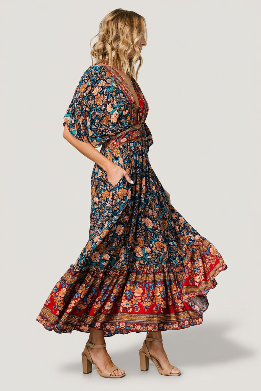 Leeanne Midi Dress | Baltic Born Navy Multi Floral