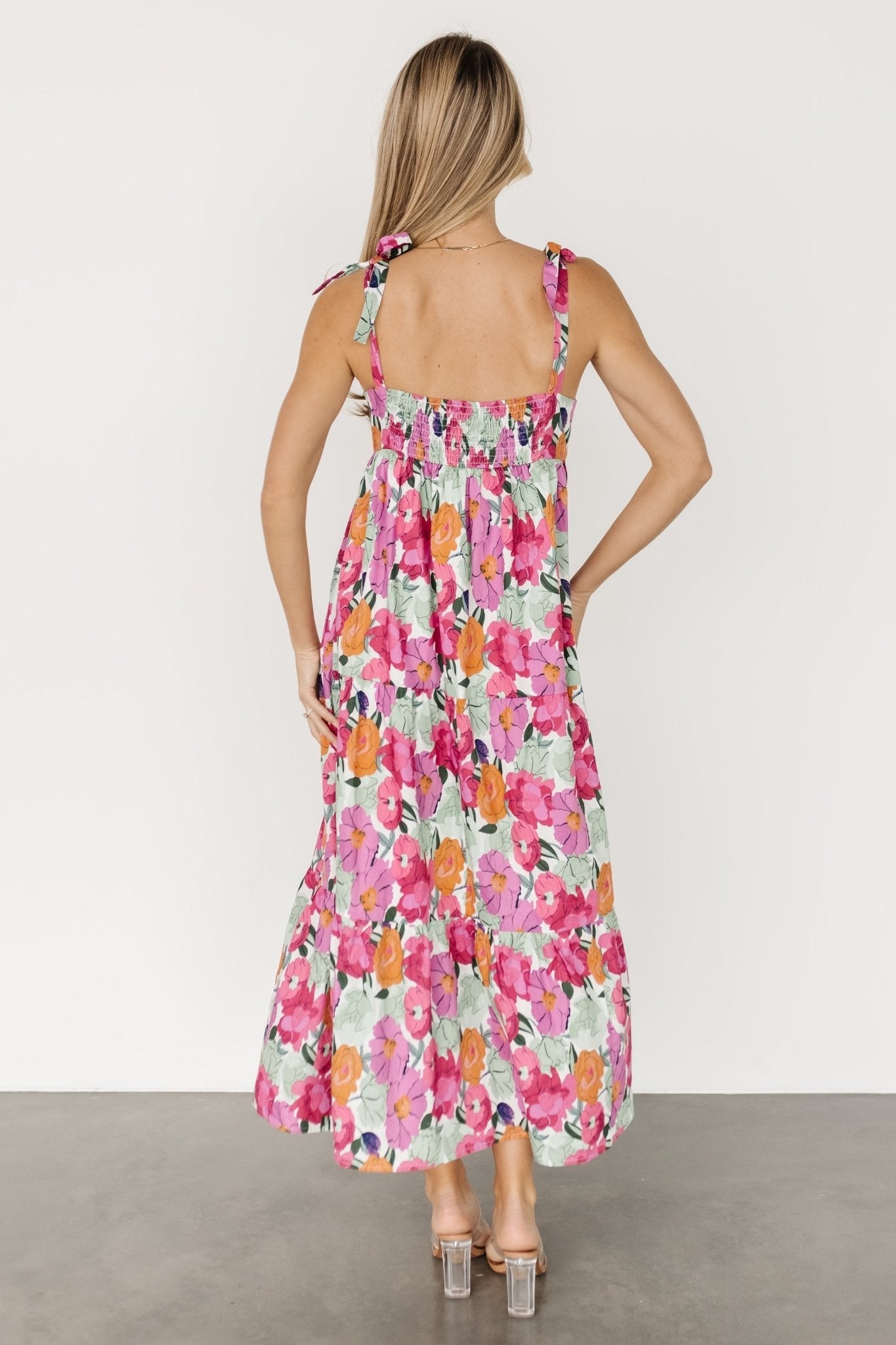 Lakewood Tie Dress | Baltic Born Pink Multi