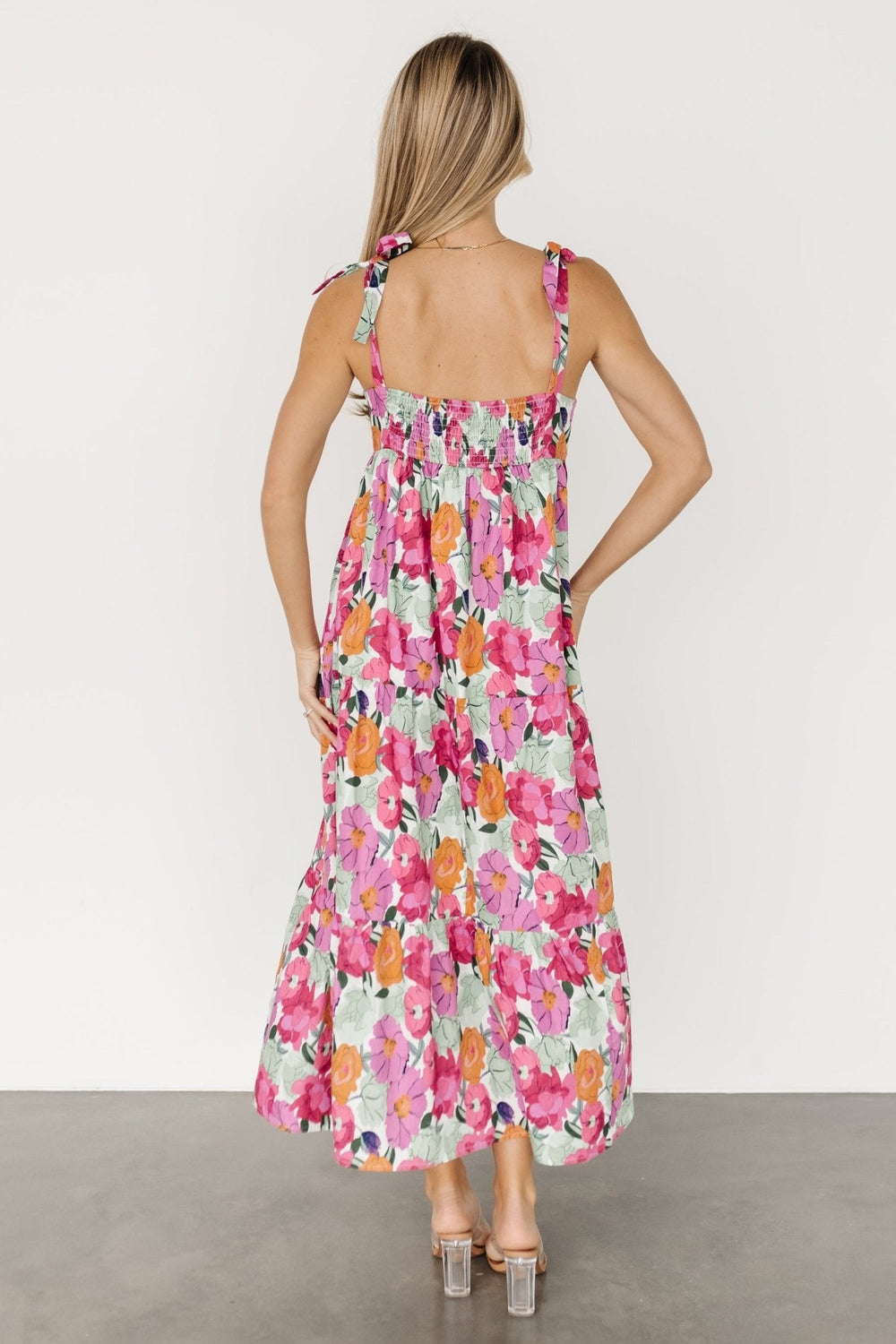 Lakewood Tie Dress | Baltic Born Pink Multi