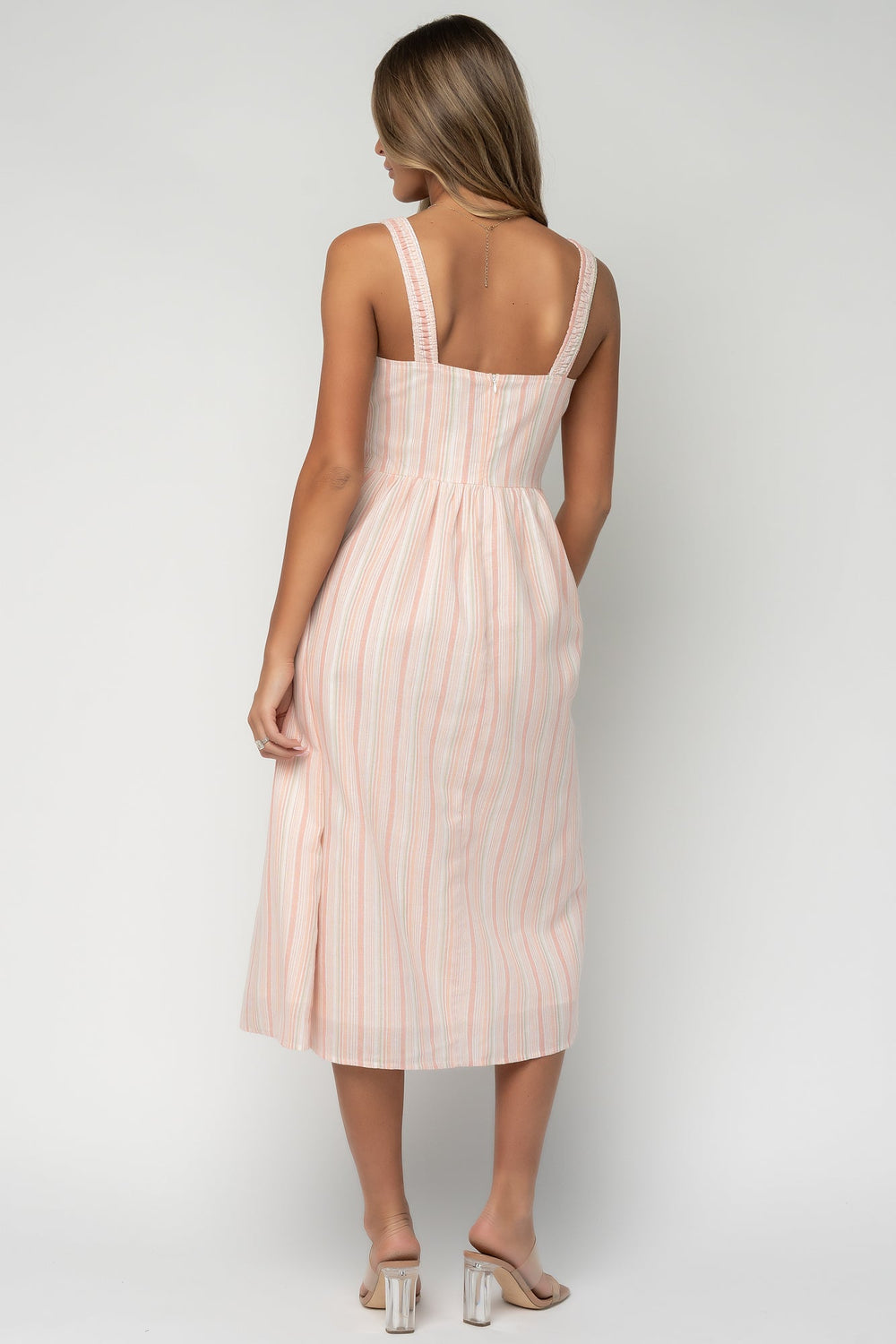 Melina Midi Dress | Baltic Born Peach Stripe