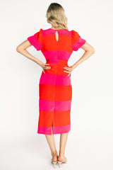 Andi Striped Midi Dress | Baltic Born Red + Pink