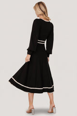 Winslet Knit Dress | Baltic Born Black + Cream