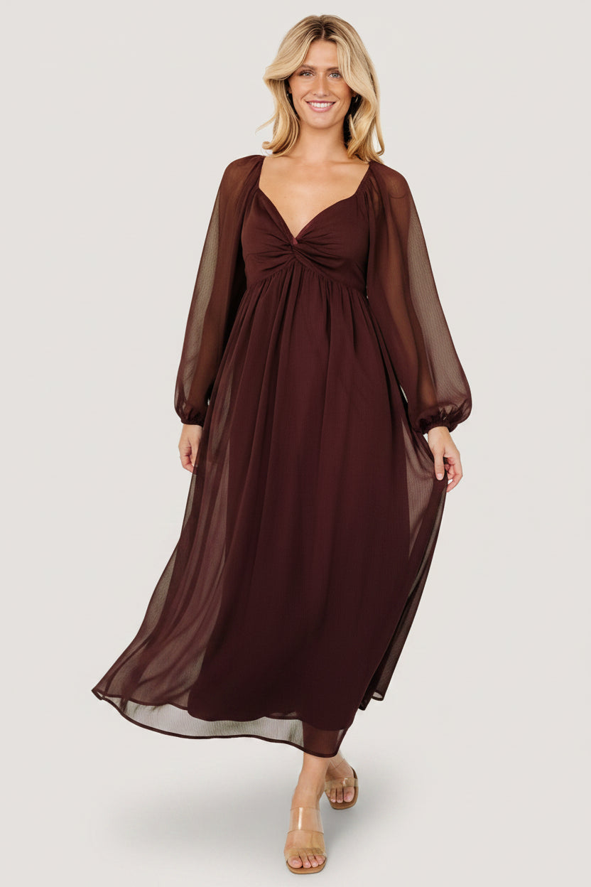 Dione Midi Dress | Baltic Born Mahogany