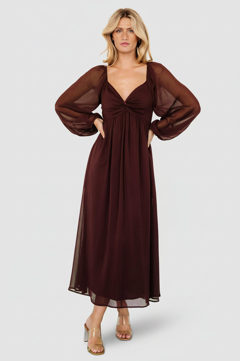 Dione Midi Dress | Baltic Born Mahogany