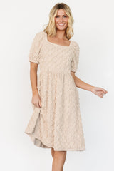 Keri Gathered Dress | Baltic Born Light Taupe