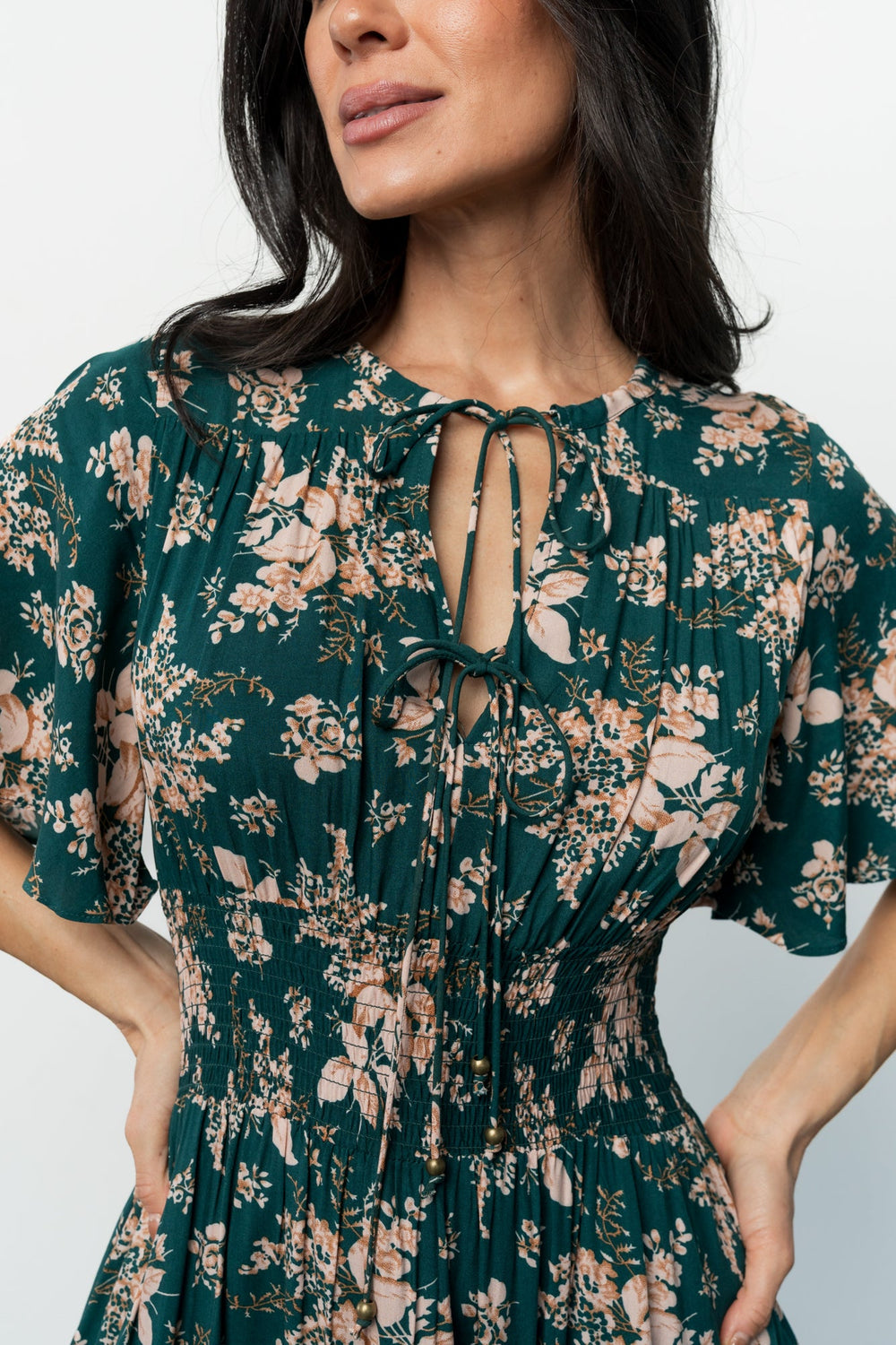 Spell Boho Midi Dress | Baltic Born Topaz + Blush Floral