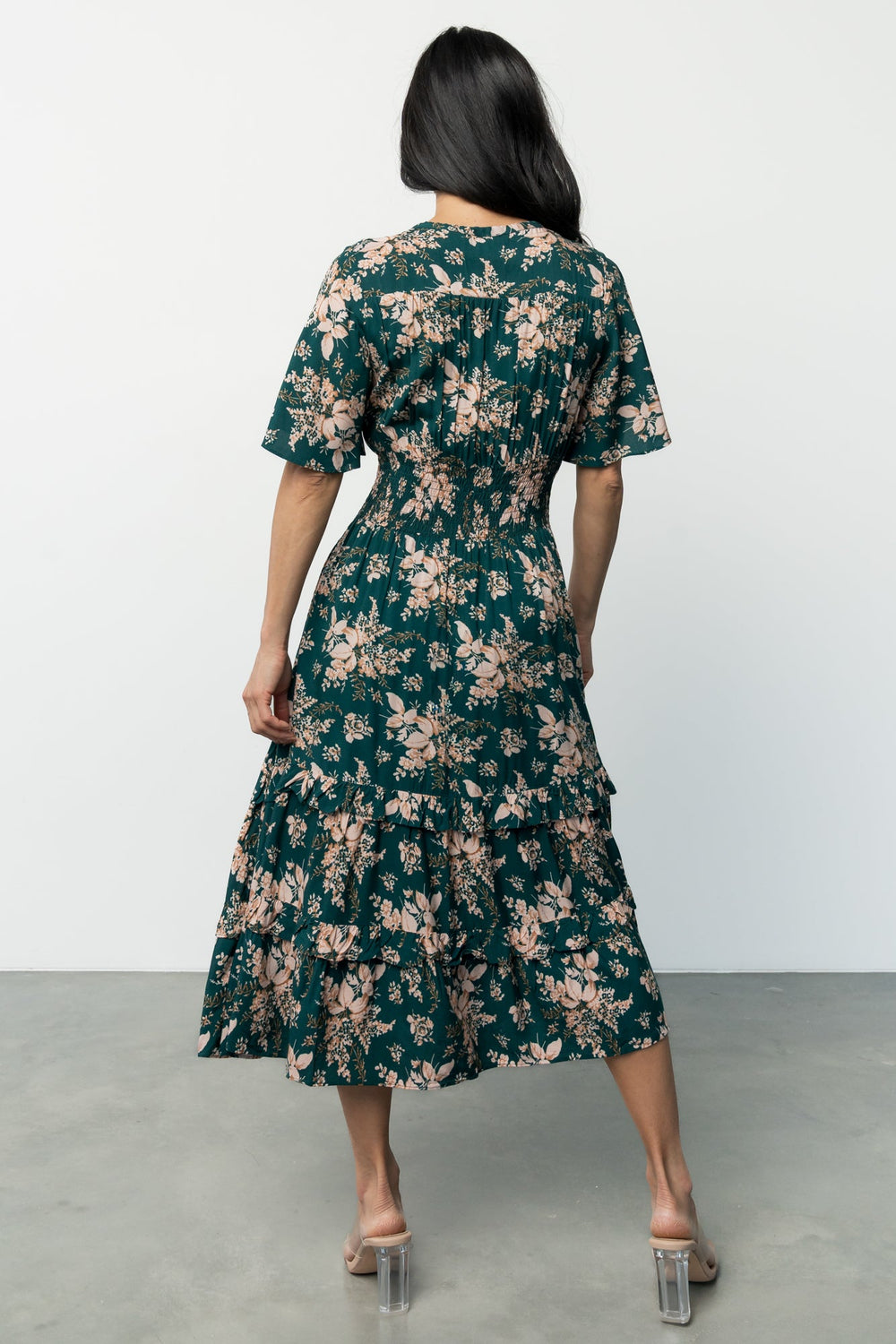 Spell Boho Midi Dress | Baltic Born Topaz + Blush Floral
