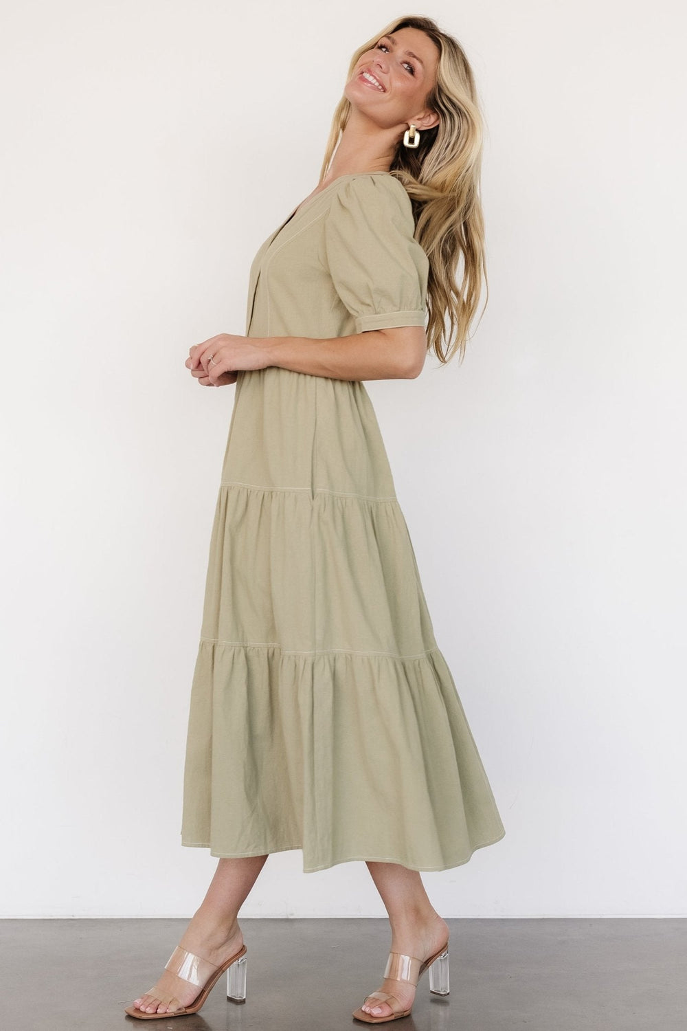 Shelby Button Top Dress | Baltic Born Sage Green