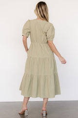 Shelby Button Top Dress | Baltic Born Sage Green