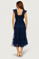 Emma Smocked Tulle Dress | Baltic Born Navy