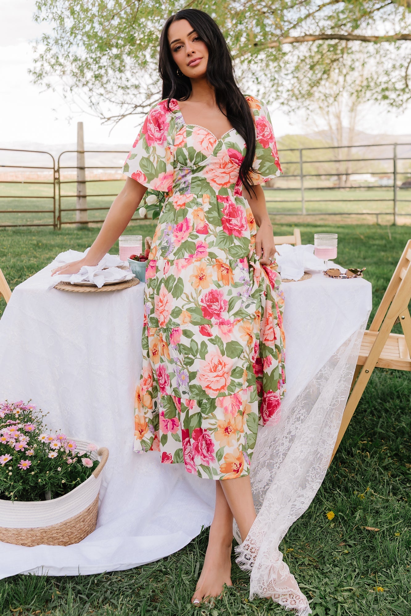 Paislee Midi Dress | Baltic Born Multi Floral