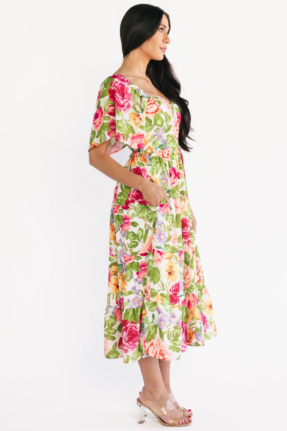 Paislee Midi Dress | Baltic Born Multi Floral