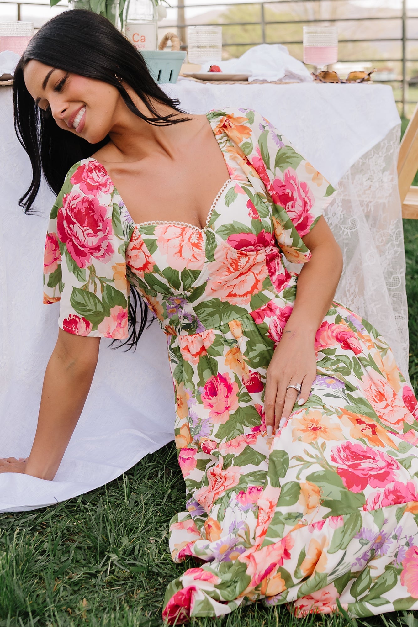 Paislee Midi Dress | Baltic Born Multi Floral