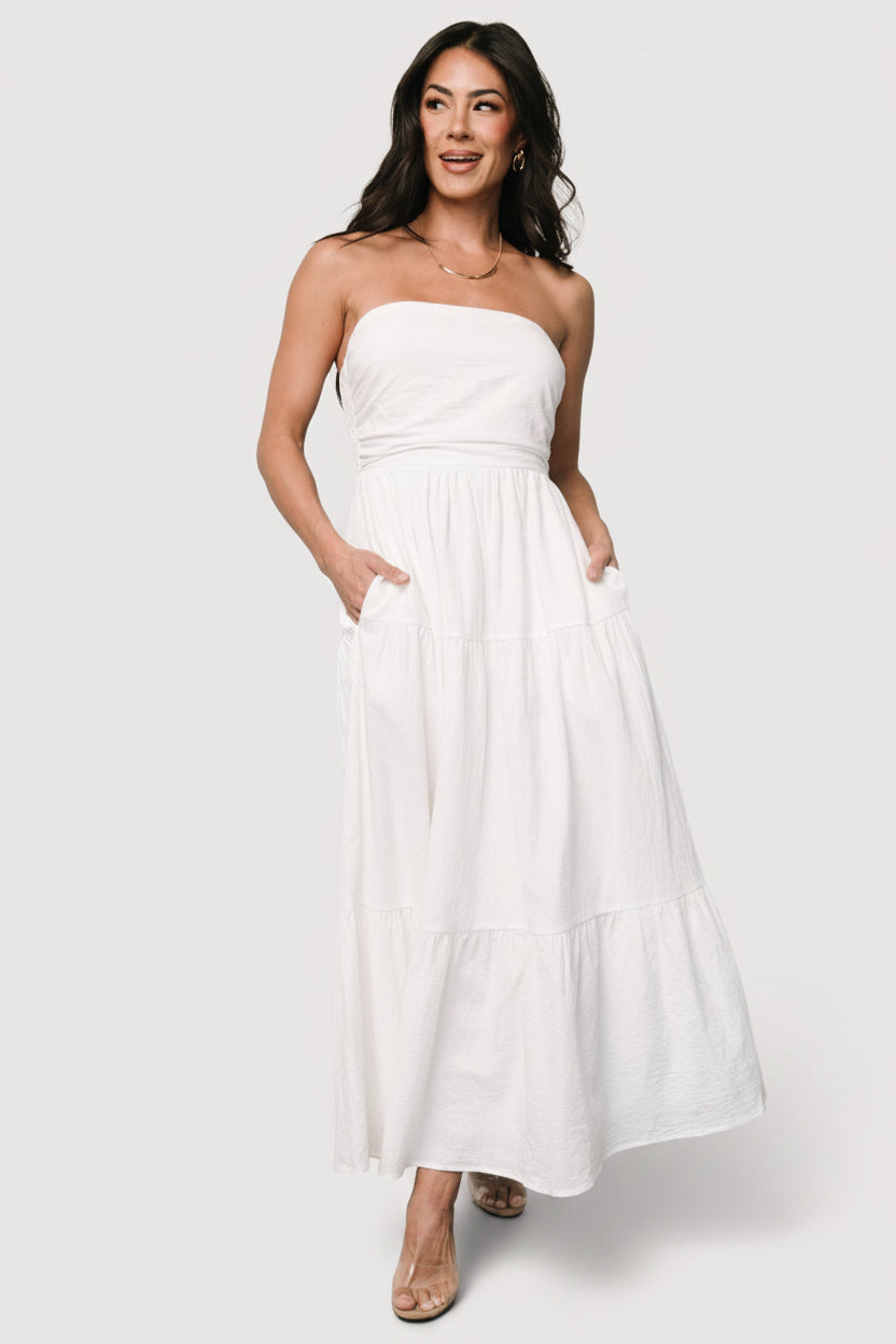 Delray Strapless Dress | Baltic Born Off White