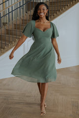 Colette Sweetheart Midi Dress | Baltic Born Dark Sage