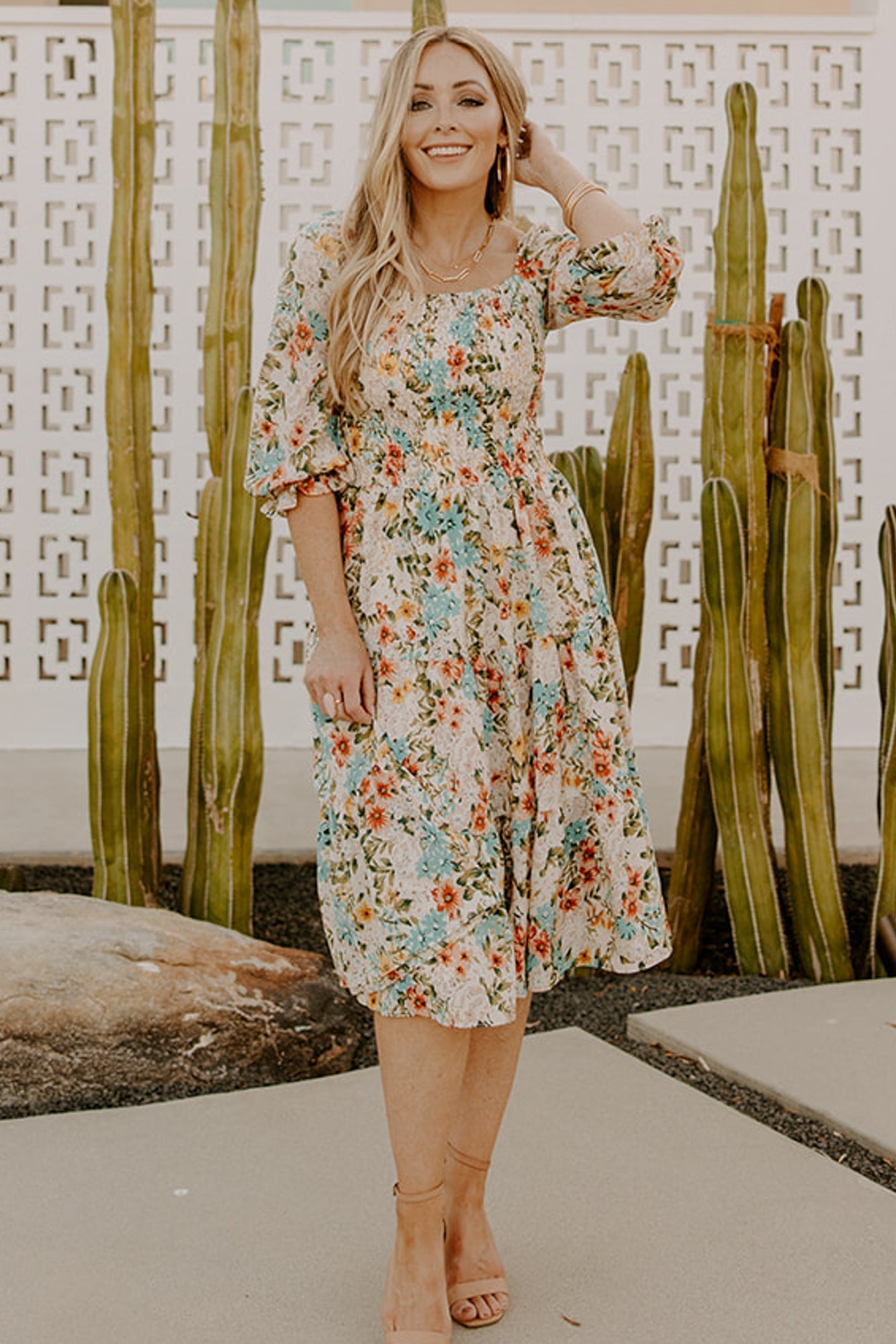Marta Smocked Midi Dress | Baltic Born Summer Floral