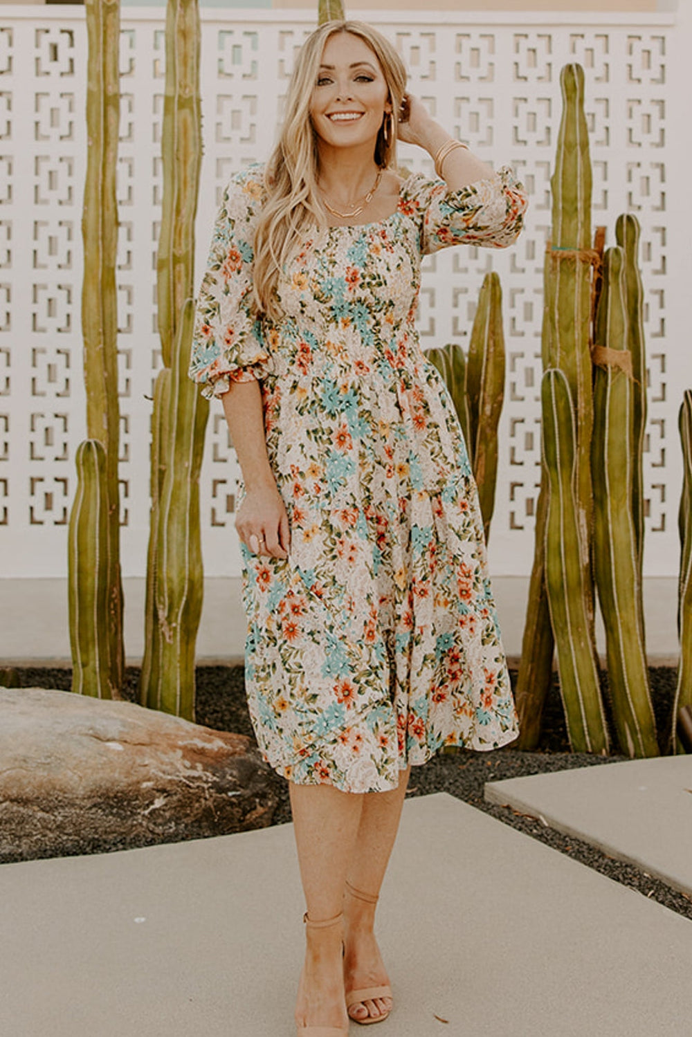 Marta Smocked Midi Dress | Baltic Born Summer Floral