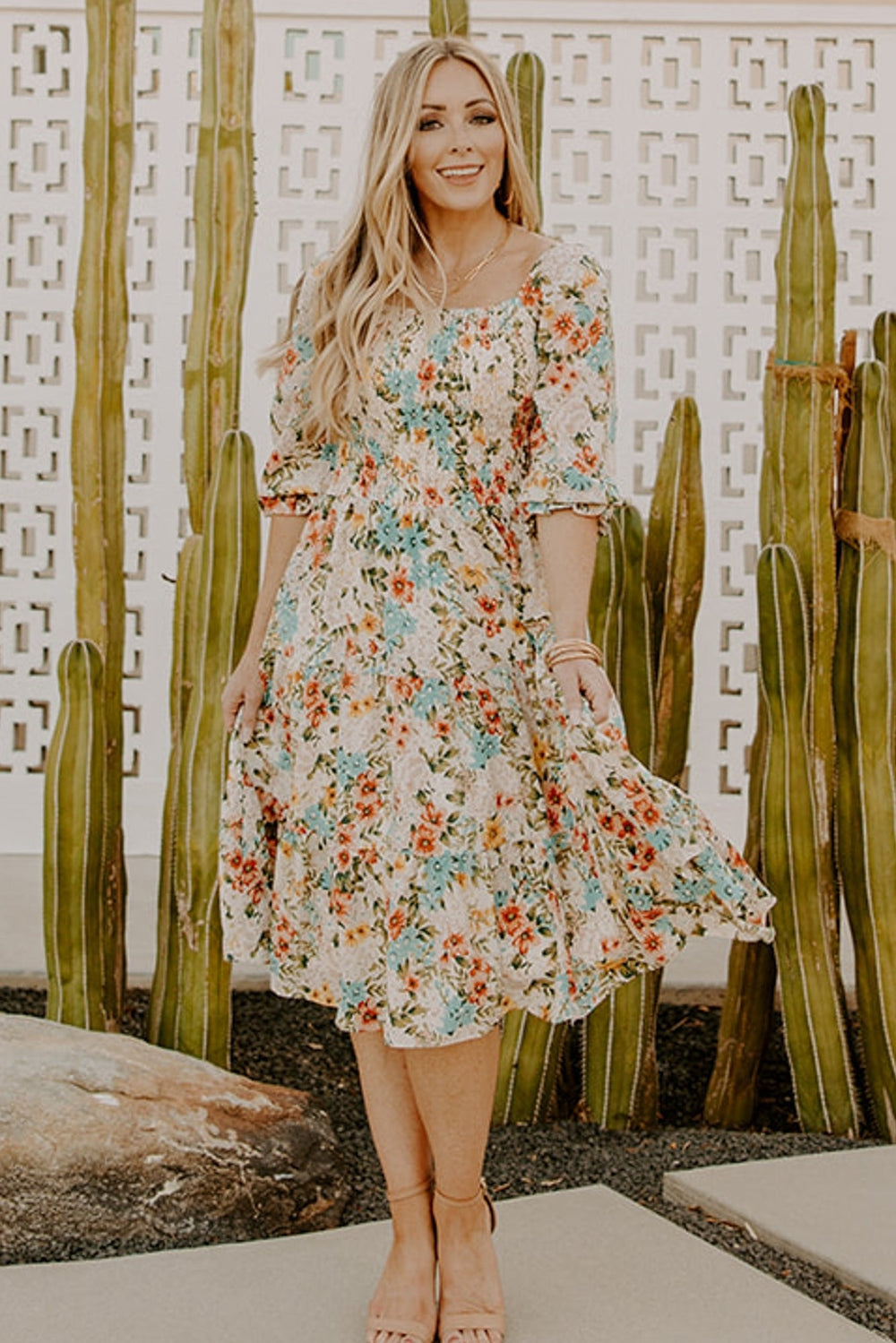 Marta Smocked Midi Dress | Baltic Born Summer Floral