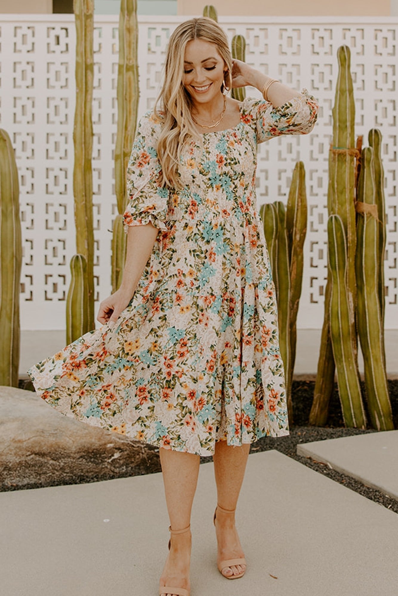 Marta Smocked Midi Dress | Baltic Born Summer Floral