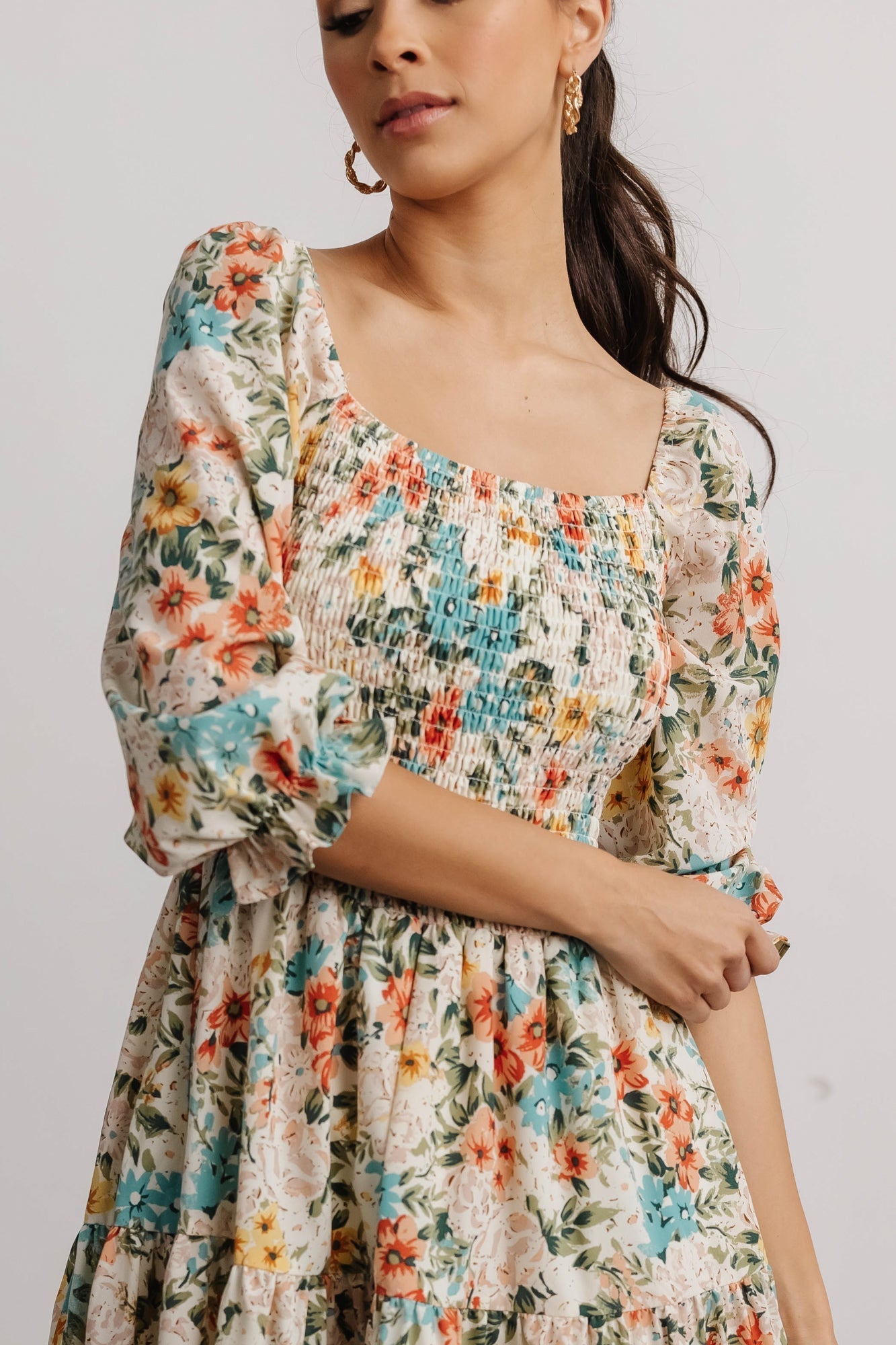 Marta Smocked Midi Dress | Baltic Born Summer Floral
