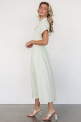 Larah Button Dress | Baltic Born Sage Stripe
