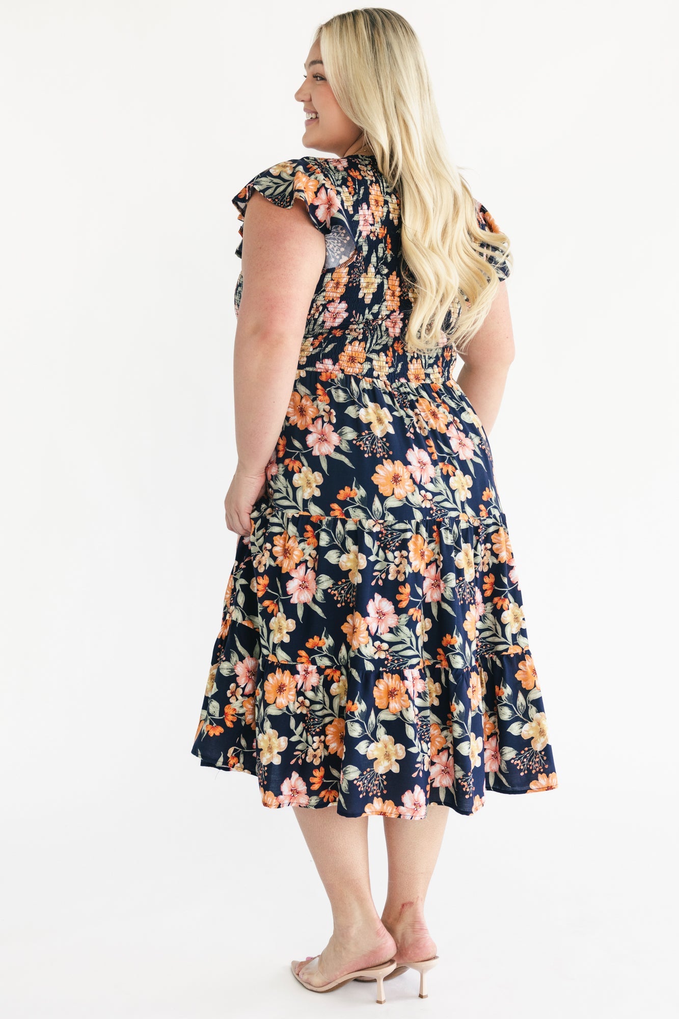 Loretta Smocked Midi Dress | Baltic Born Midnight Floral
