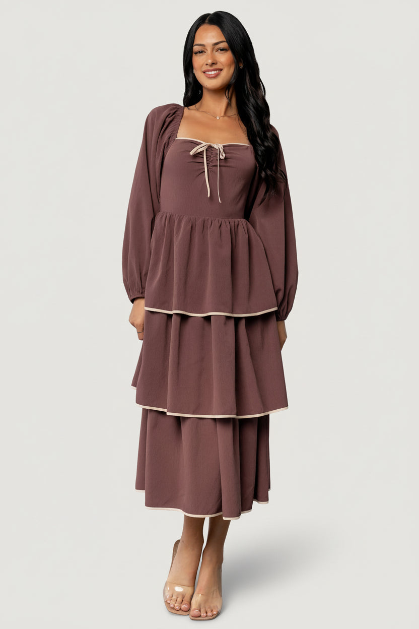 Barcelona Tiered Dress | Baltic Born Vintage Plum