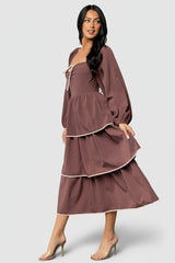 Barcelona Tiered Dress | Baltic Born Vintage Plum