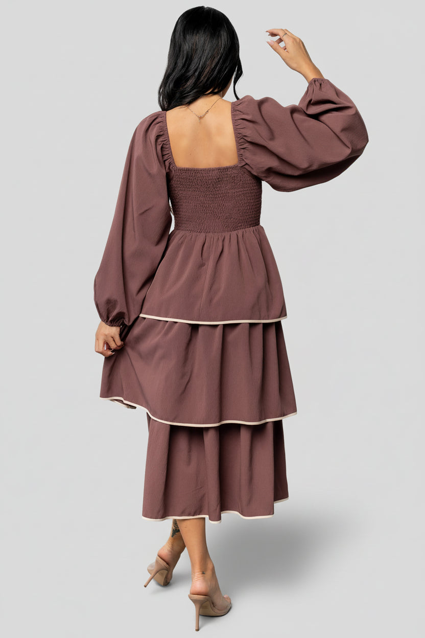 Barcelona Tiered Dress | Baltic Born Vintage Plum
