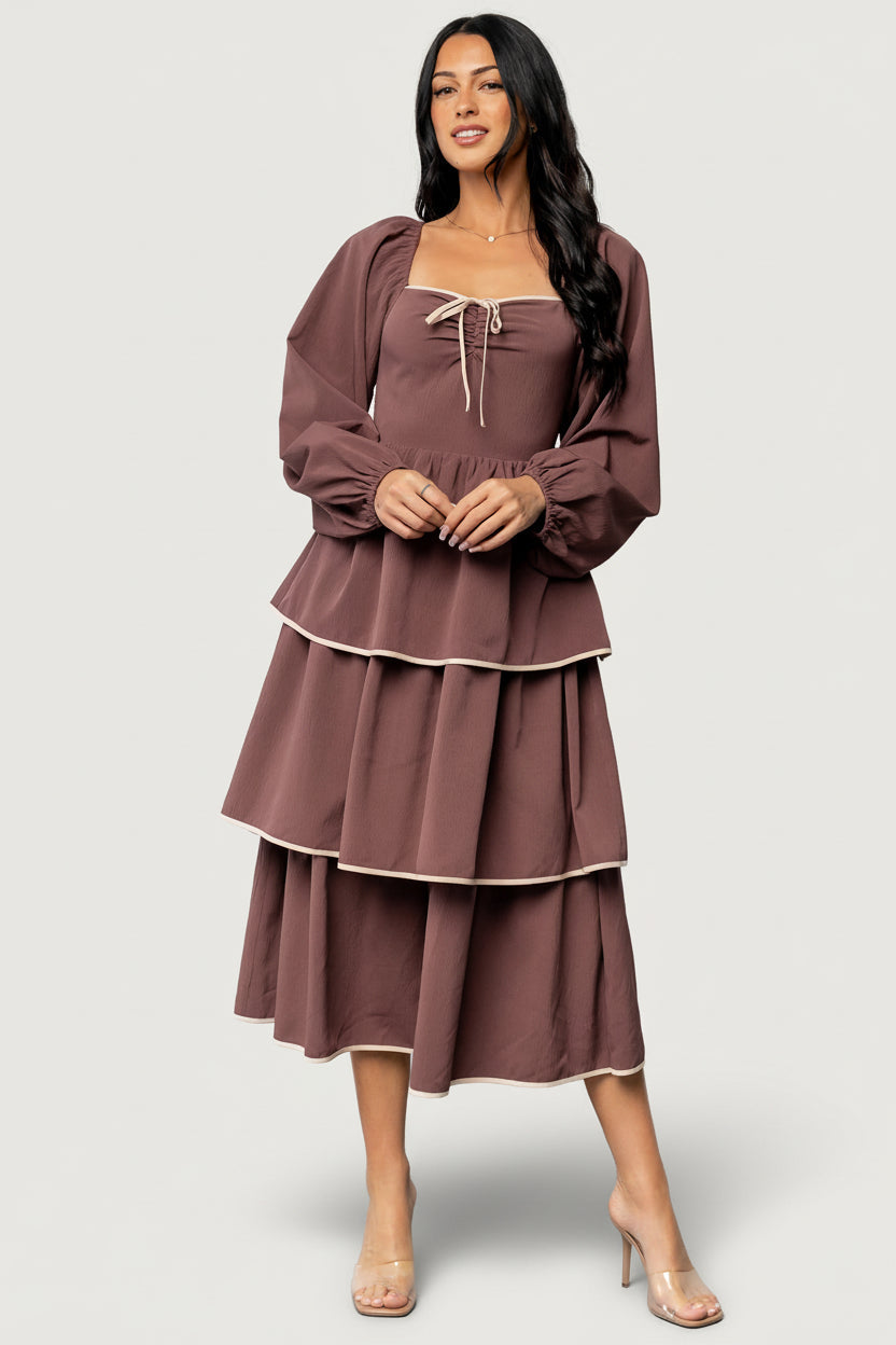 Barcelona Tiered Dress | Baltic Born Vintage Plum