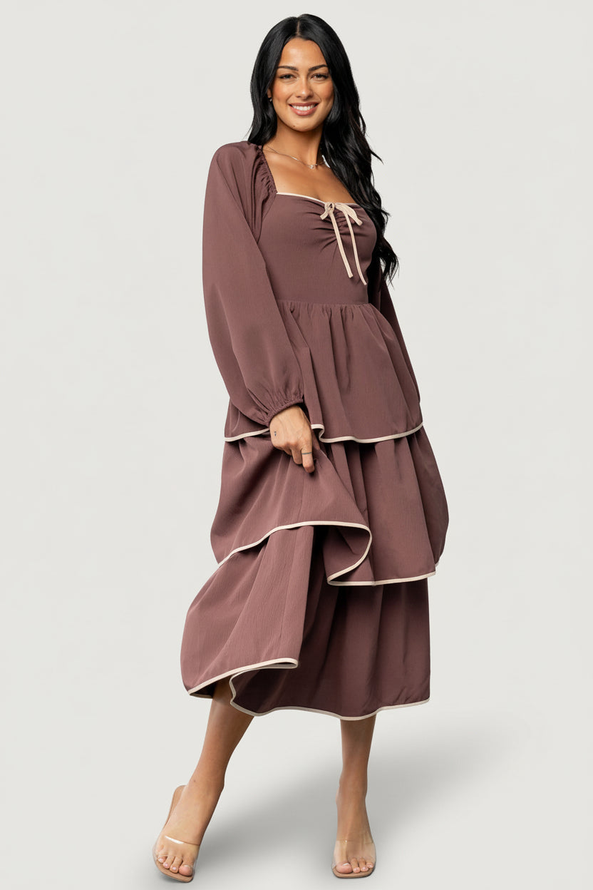 Barcelona Tiered Dress | Baltic Born Vintage Plum