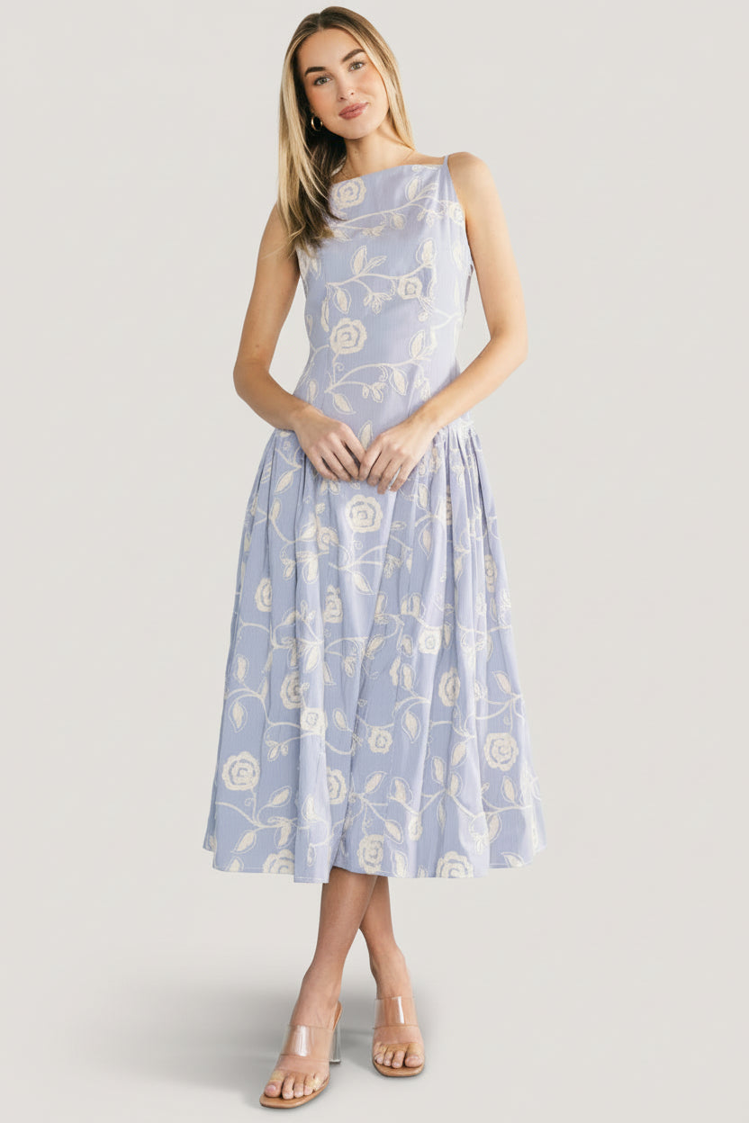 Shea Embroidered Dress | Baltic Born Blue