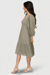 Vaeda Midi Dress | Baltic Born Olive