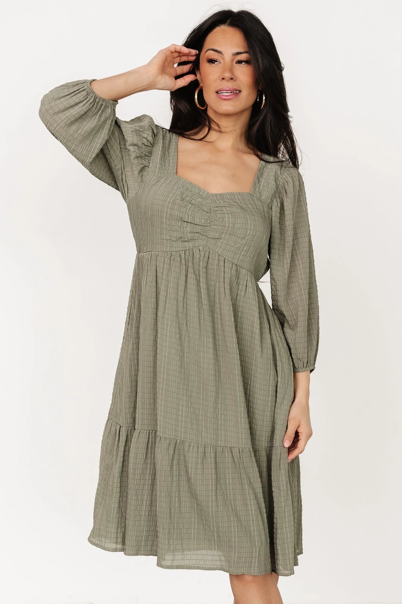 Vaeda Midi Dress | Baltic Born Olive