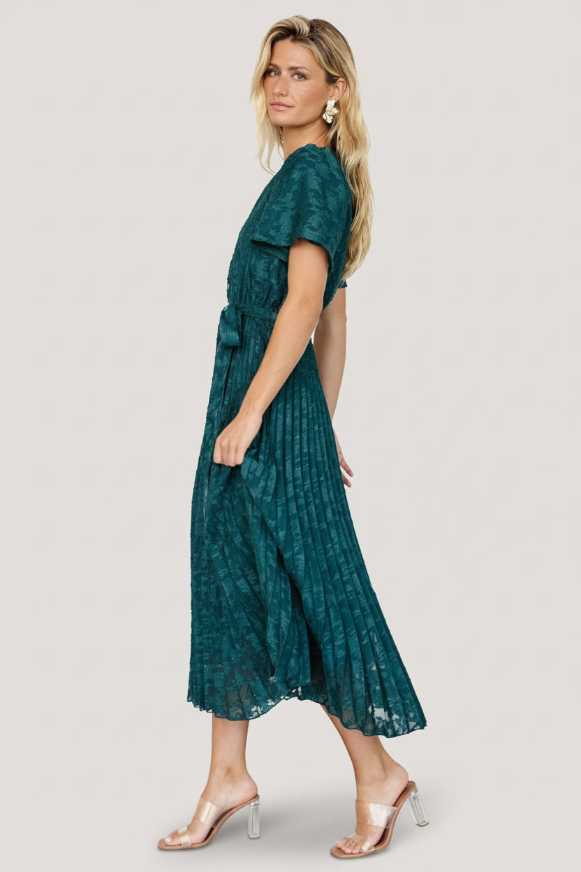 Mindy Pleated Dress | Baltic Born Emerald