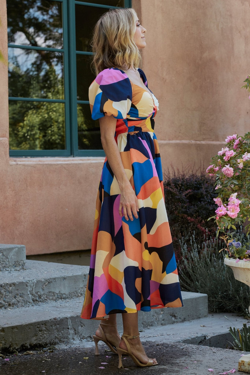Lola Midi Dress | Baltic Born Rust + Navy Multi