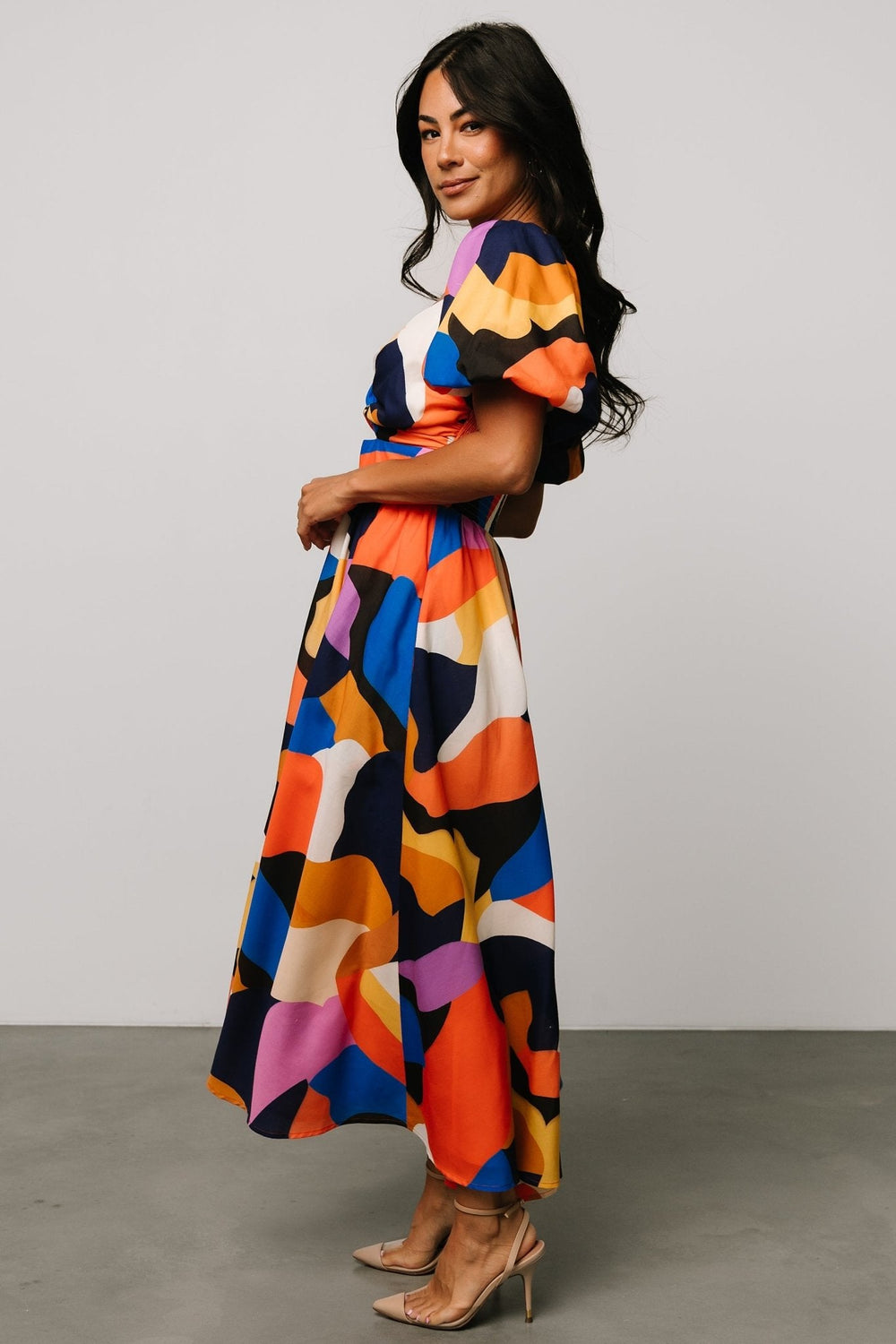 Lola Midi Dress | Baltic Born Rust + Navy Multi