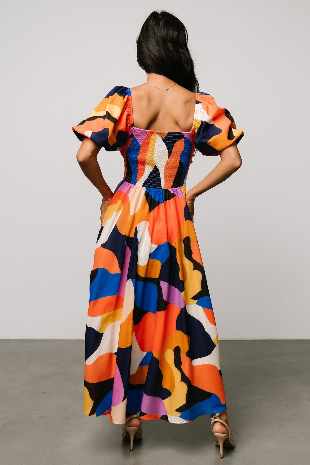 Lola Midi Dress | Baltic Born Rust + Navy Multi