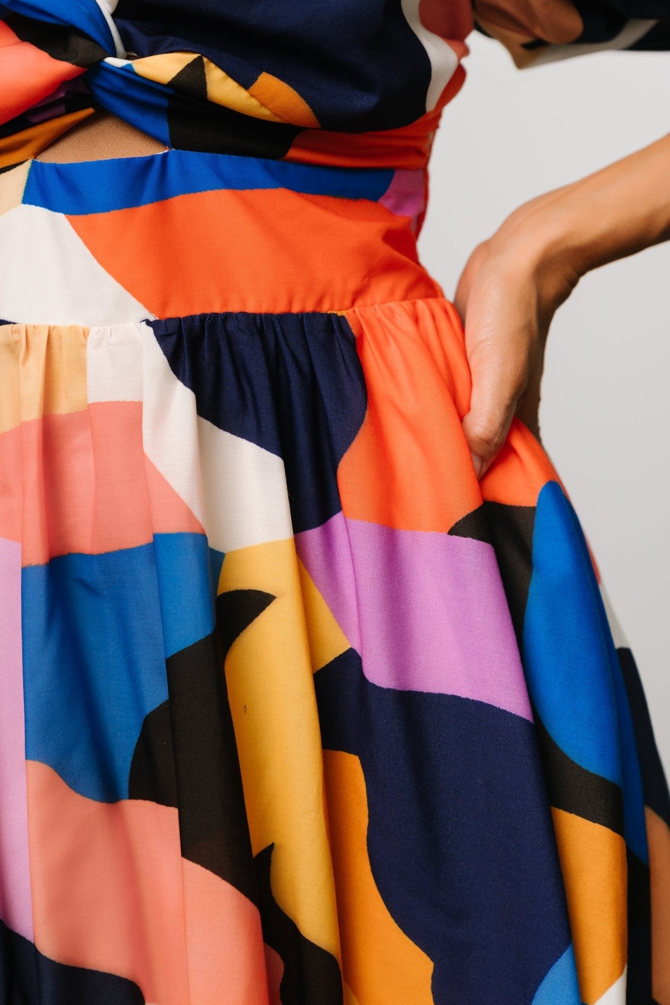 Lola Midi Dress | Baltic Born Rust + Navy Multi