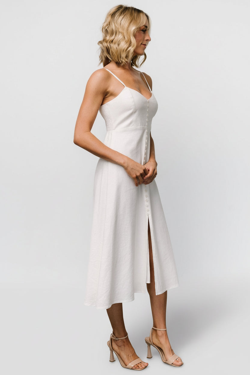 Laya Button Front Dress | Baltic Born Ivory