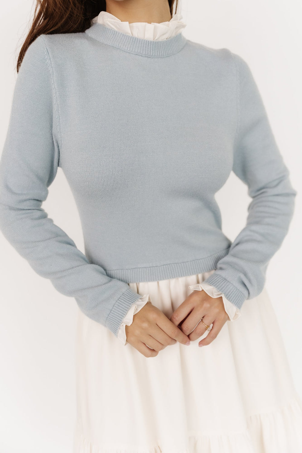 Sophie Sweater Dress | Baltic Born Light Blue + Ivory